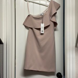Elizabeth and James biscuit colored one shoulder dress - brand new with tags!